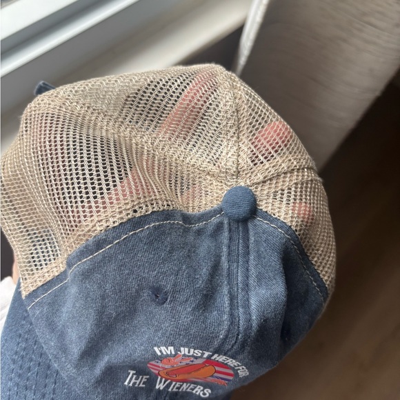 Blue Trucker Hat with Fun Graphic - Picture 2 of 5